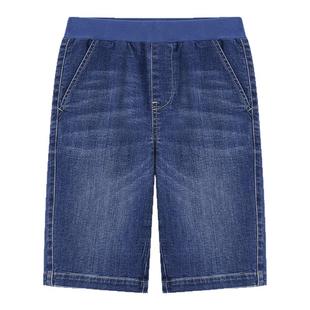 尼路童装春夏季新款男童简约修身牛仔短裤儿童休闲百搭裤子男