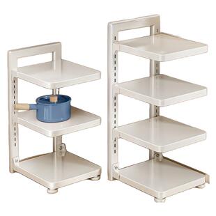 厨房锅具架多层置物架可折叠收纳锅架子水槽下落地台面放锅架柜内