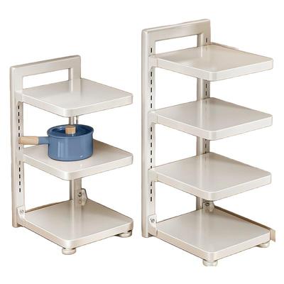 厨房锅具架多层置物架可折叠收纳锅架子水槽下落地台面放锅架柜内