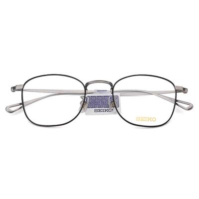 精工眼镜框架女复古超轻圆脸情侣