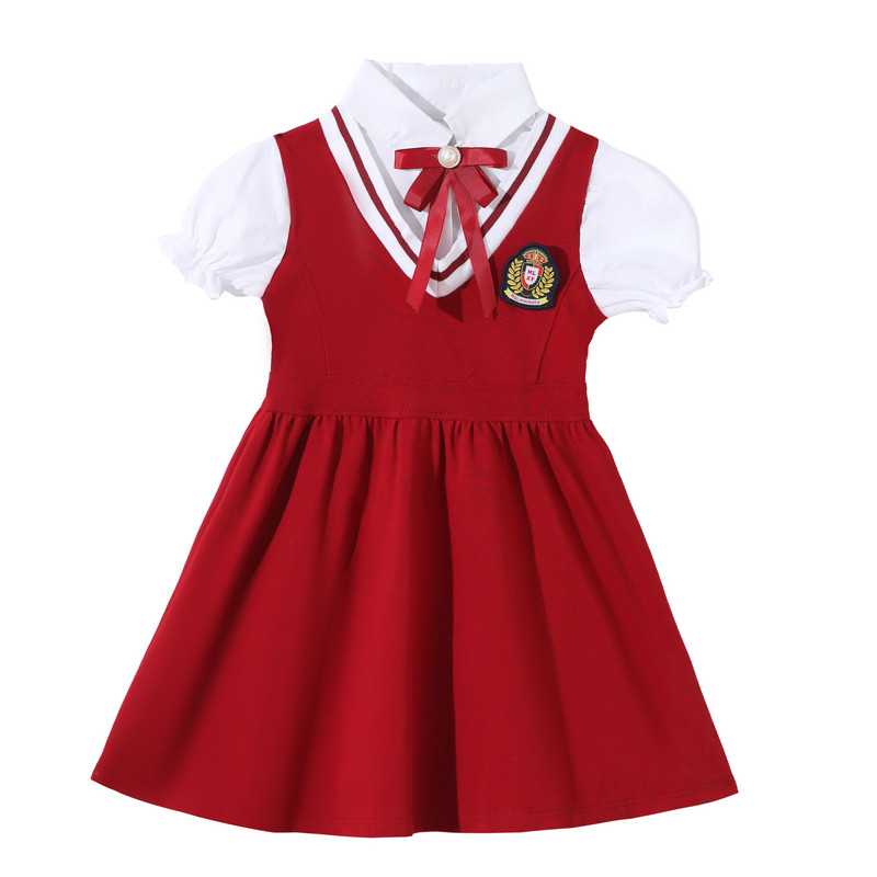 六一儿童合唱演出服男女童学院风团体表演服中小学生红色校园套装