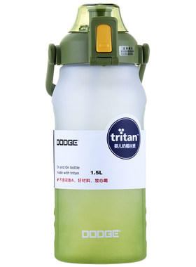 运动水杯带吸管大容量磨砂塑料