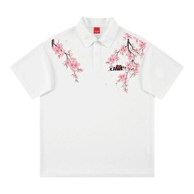 查尔斯桃心凉感珠地短袖polo衫