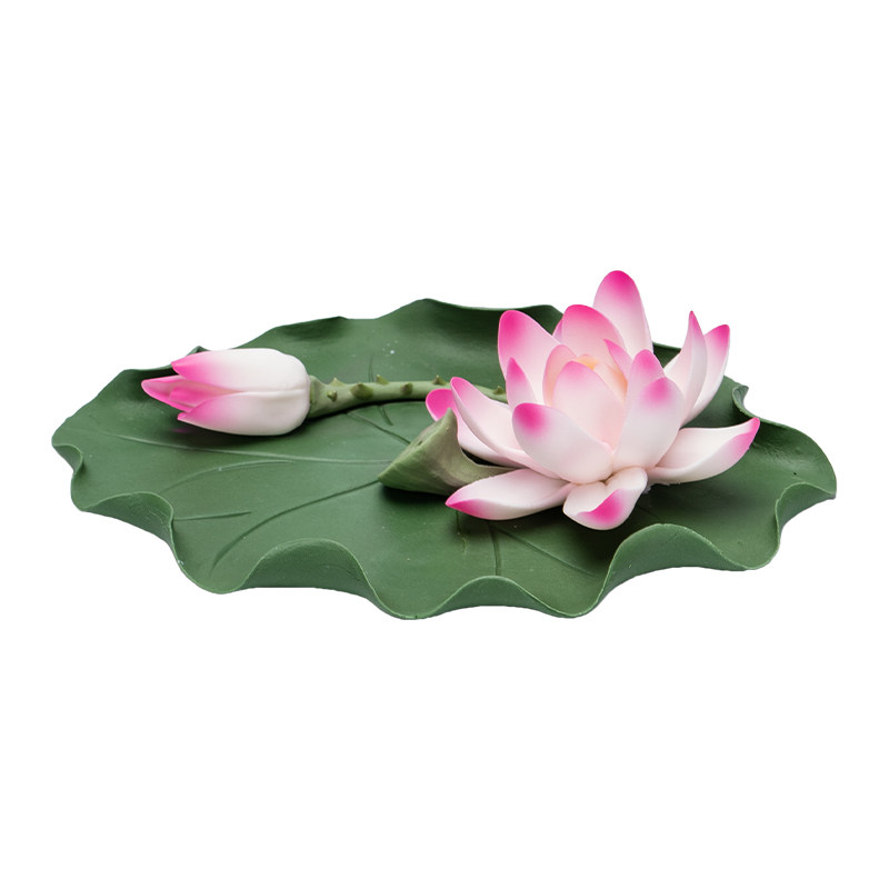陶瓷手工莲花香道荷花盘好运连连香插禅意插线香茶台客厅摆件送礼