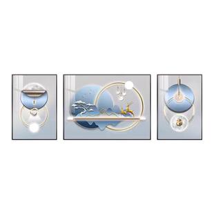 2026年新款轻奢客厅装饰画沙发背景墙三联壁画现代高级感大气挂画