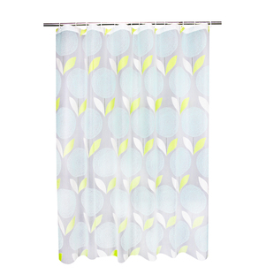 中式太阳花小清新eva浴室浴帘免打孔套装隔断帘卫生间窗帘送挂钩