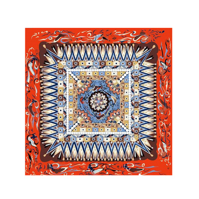 敦煌壁画莫高窟飞天80cm纪念丝巾