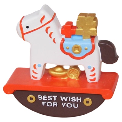 马年摆件工位桌面马上发财装饰品