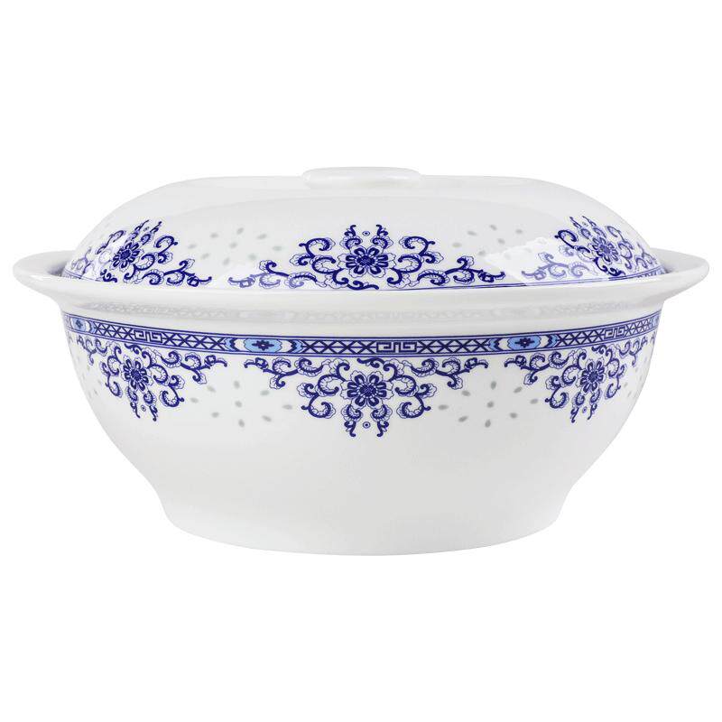 青花玲珑家用骨瓷釉下彩品锅
