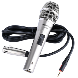 电容麦全民K歌录歌麦克风手机声卡专用全金属带开关K歌有线话筒