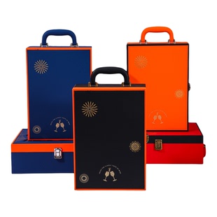 红酒包装盒礼盒高档双支装皮盒空盒箱子葡萄酒礼品盒通用红酒盒