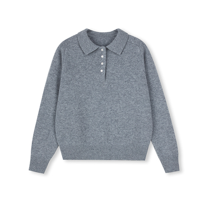 针织毛衣POLO领PREPREWORKS羊毛