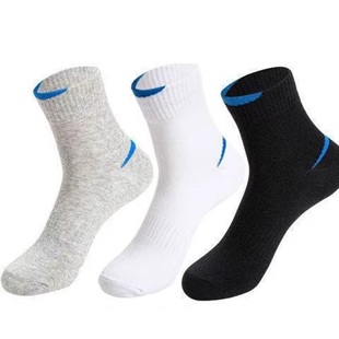 男士户外跑步登山篮球袜一次性透气防臭吸汗运动袜中长筒跑步免洗