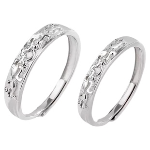 S925纯银招财貔貅戒指男女情侣对戒转运复古食指环潮轻奢简约百搭