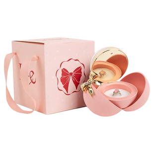 玫瑰花首饰礼盒精美项链盒高档戒指包装盒精致七夕情人节礼物盒子