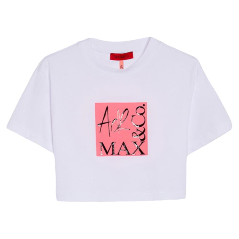 MAX&Co.De-Coated棉质logoT恤3974043203001