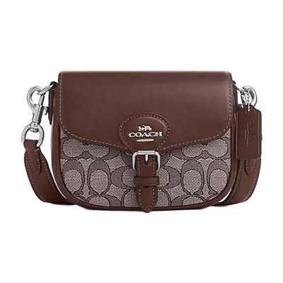 【自营】COACH/蔻驰女士单肩斜挎包红棕色CU982SVS8S牛皮皮革女包