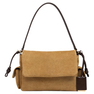 CHARLES&KEITH25秋新品CK2-20671785-1复古仿麂皮抽绳手提云朵包