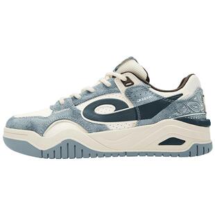 乔丹休闲鞋男鞋2025冬季革面防水运动鞋子软底回弹厚底黑色老爹鞋