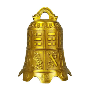黄铜八宝铜钟八仙法器庭院屋檐门饰挂件开业撞钟大音量铜铃铛挂钟