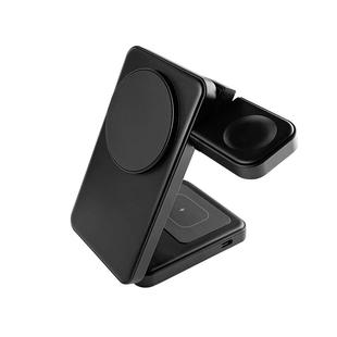 三合一无线充电器磁吸式可折叠适用华为Mate80Pro手机PuraX7荣耀苹果iPhone17耳机GT6手表多功能专用快充支架