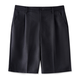西裤男童黑色西装短裤夏季小学生演出服背带深蓝西服裤儿童藏青裤