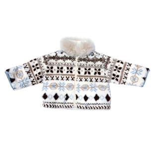 女童冬装2025新款洋气时髦宝宝冬季毛领加厚加绒仿皮草羊羔绒外套