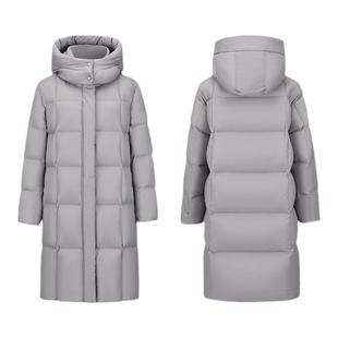 雪中飞粉色长款羽绒服女款冬季2025新款时尚温柔百搭加厚保暖外套