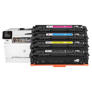 适用惠普m281fdw硒鼓m254dw粉盒m280nw墨盒HP202A彩色CF500A激光打印机晒鼓MFP M254nw/dn M281fdn碳粉CMYK