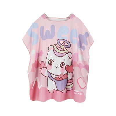 鸿星尔克儿童可穿式速干浴巾浴袍