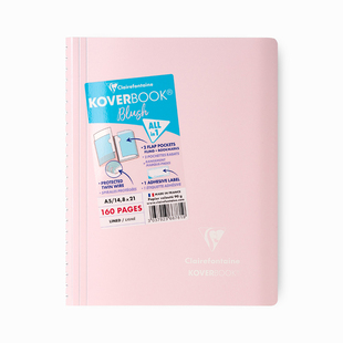 克莱芳丹Clairefontaine线圈笔记本可平摊A5防水封面横线记事日程