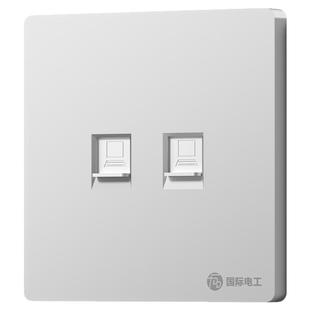 86型五类六类千兆一位二位单双电脑插口网络宽带网口网线插座面板