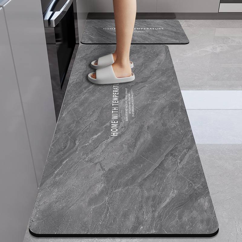 硅藻泥厨房地垫防滑防水防油耐脏专用脚垫子可擦免洗门口地毯吸水