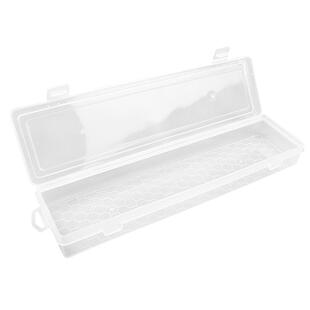 【买二送一】塑料透明画笔盒 水彩笔水粉笔油画丙烯笔盒 便携款画笔盒加长加宽加厚画笔收纳盒美术毛笔盒