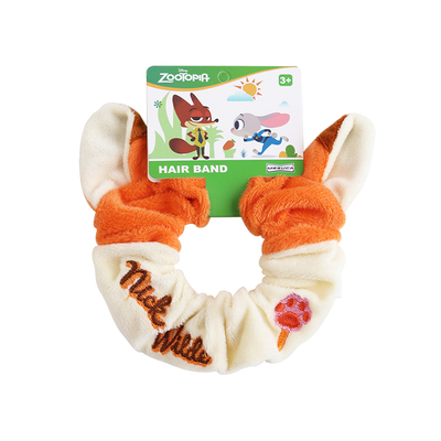 迪士尼发圈独家设计款尼克朱迪可爱毛绒皮筋不伤发头花疯狂动物城