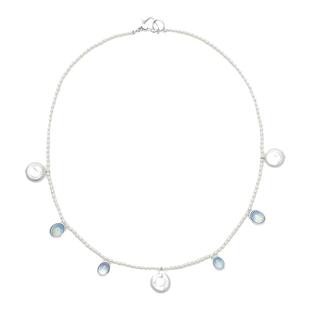 【6折】TINOM 玉波项链海宝蓝贝珠串珠小众原创设计饰品