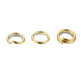 18K金配件项链扣圈 G750小圆圈玫瑰金3MM4MM弹簧扣配圈 DIY配件