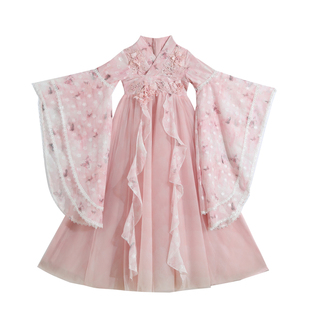 汉服女童冬装2025新款儿童唐装超仙加绒加厚宝宝拜年服古装过年服