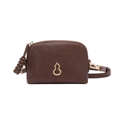 BAMPO半坡穗穗包 头层牛皮贝壳包2025春新款植鞣皮手拿斜挎手机包