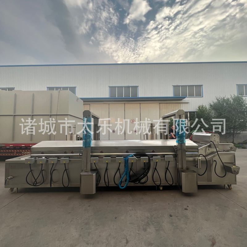 炸蛋油炸流水线油墩子油炸设备全自动油炸设备调理品油炸机油炸锅
