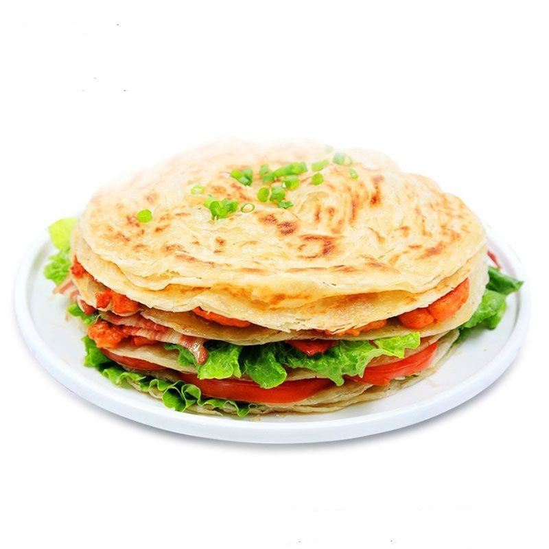 长沙手抓饼饼皮商用120g面饼手撕烤煎饼台湾风味冷冻油炸小吃包邮