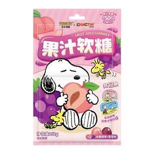 史努比IP联名款冰箱贴软糖花生漫画磁吸贴收藏卡盲盒乔克蒂姆糖果