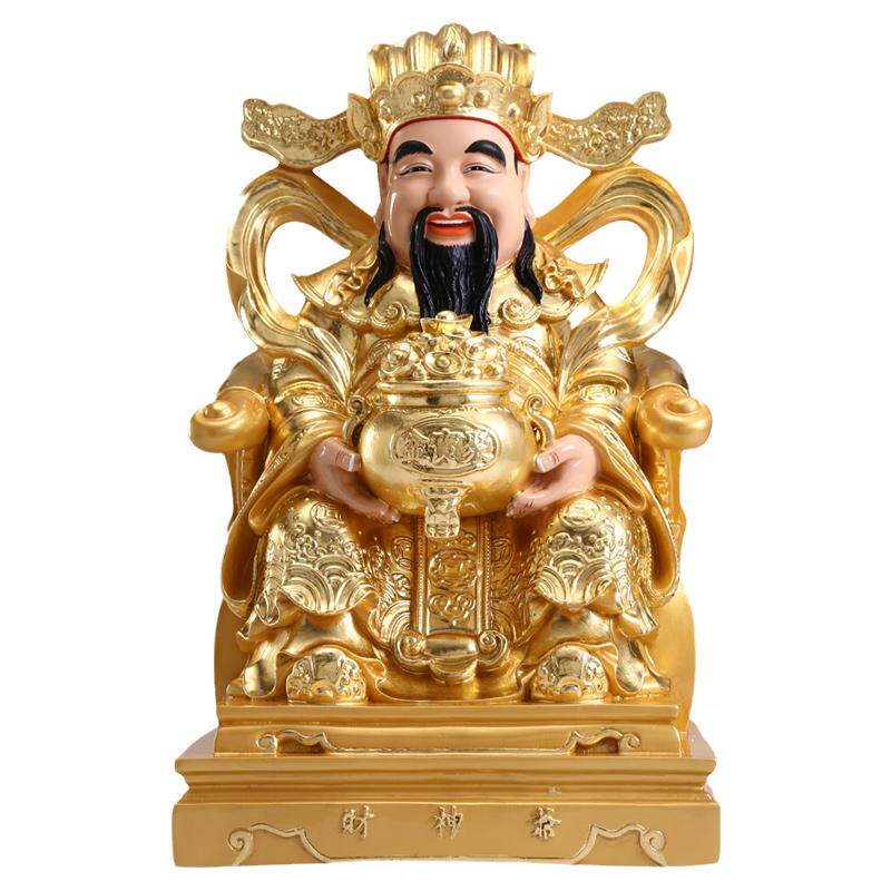 纯铜贴金财神爷神像招财家用