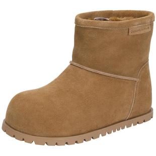 saturdaymode雪地靴女2025冬季新款加绒加厚保暖短靴厚底套筒棉靴