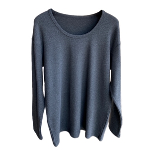 AMR UU◆好穿到爆～时髦U领保暖双面绒白色加绒打底衫女秋冬新款