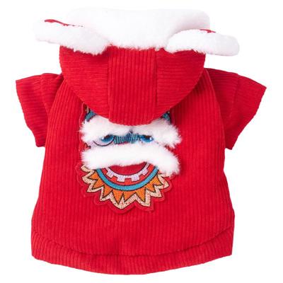 宠物衣服秋冬保暖加厚过年四脚衣