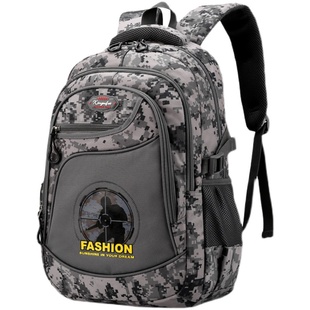 小学生书包大容量轻便三级背包防水迷彩减负一三六年级男孩双肩包