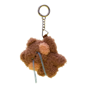 LINE FRIENDS布朗熊minini表情毛绒钥匙扣公仔女包挂件情侣礼物