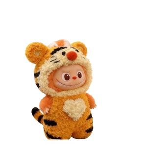 泡泡玛特labubu四代娃衣4.0拉布布搪胶挂件mini心底密码字母衣服