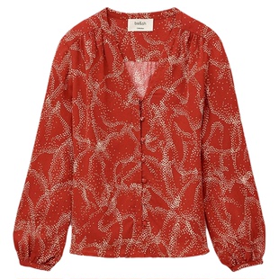 【限时7折】[新年限定胶囊系列]bash星点跃马红色衬衫女1H25HAZE